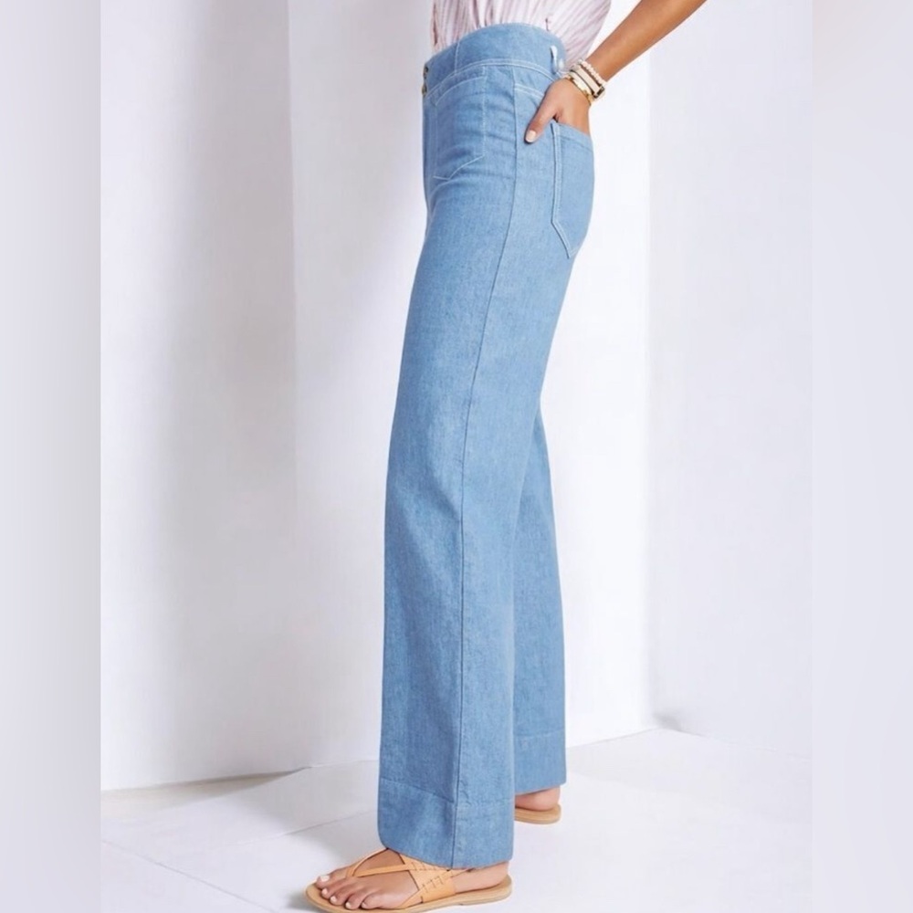 Perfect like new Anthropologie PILCRO High Rise Wide Leg Trouser Jeans 28 - Picture 2 of 10